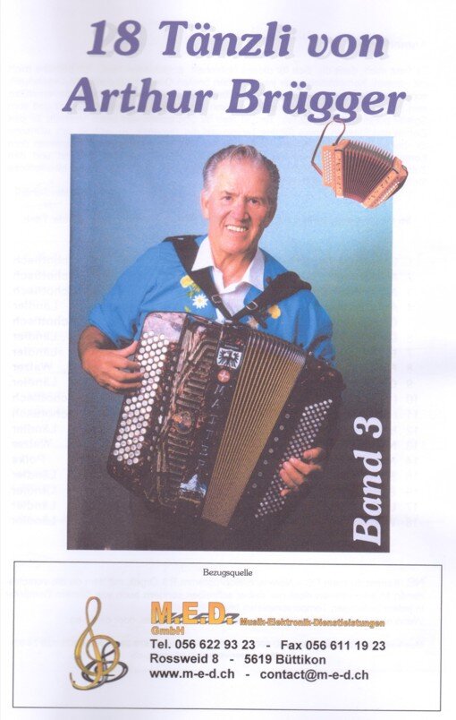 Kompositionen für das 18-bässige Schwyzerörgeli im Griffschrift-Notensystem.